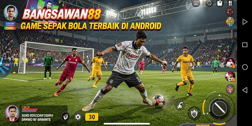 Tampilan gameplay BANGSAWAN88 yang menarik dan realistis dalam sepak bola.