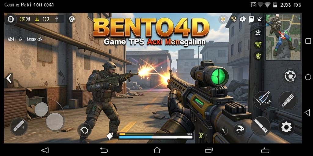 Screenshot BENTO4D menampilkan aksi seru dalam gameplay TPS.