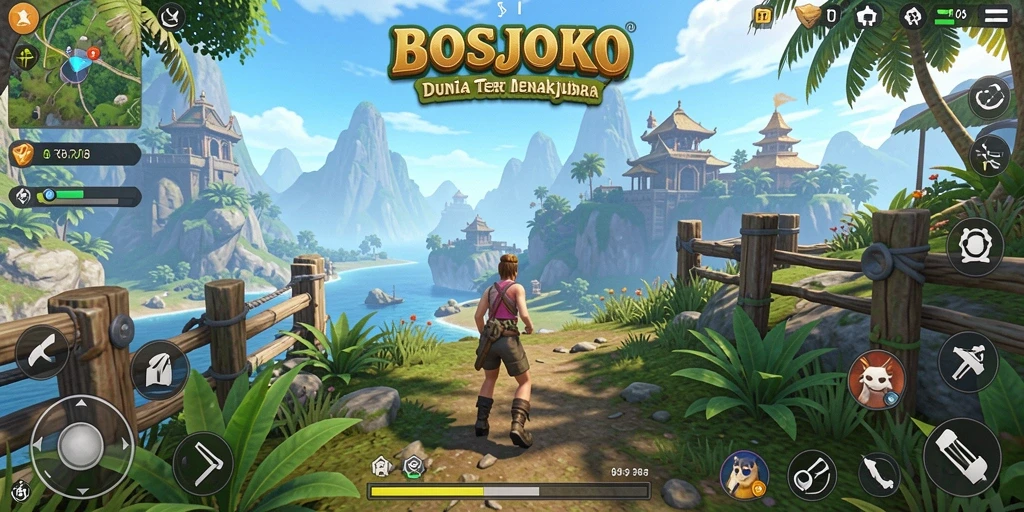 Menampilkan gameplay BOSJOKO yang seru dalam dunia terbuka.