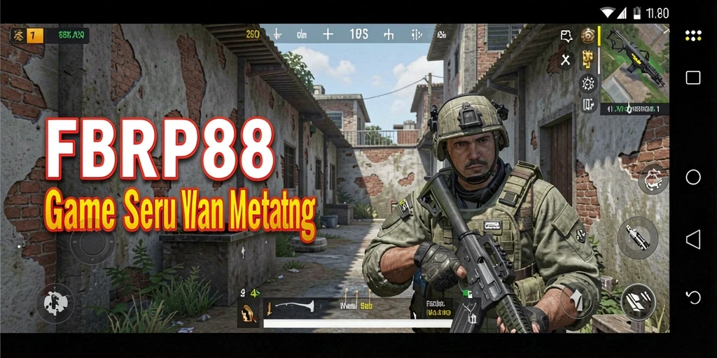 Tampilan gameplay dinamis dalam FBRP88 menunjukkan pertempuran yang intens.