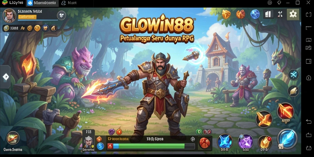 Gambaran gameplay epik dalam GLOWIN88 yang penuh petualangan.