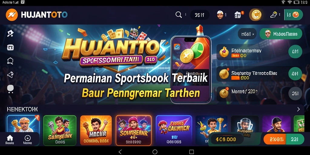 Screenshot HUJANTOTO menampilkan gameplay taruhan olahraga yang menarik.