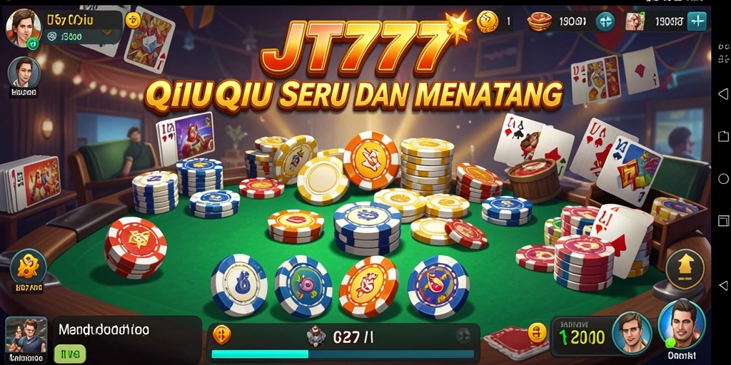 Tampilan utama gameplay QiuQiu di JT777 yang menarik.