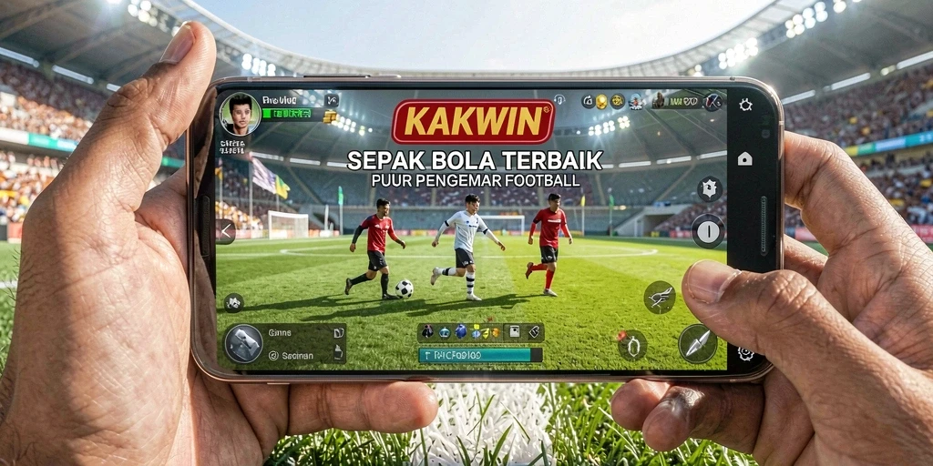 Gameplay seru KAKWIN menampilkan pertandingan sepak bola yang mendebarkan.