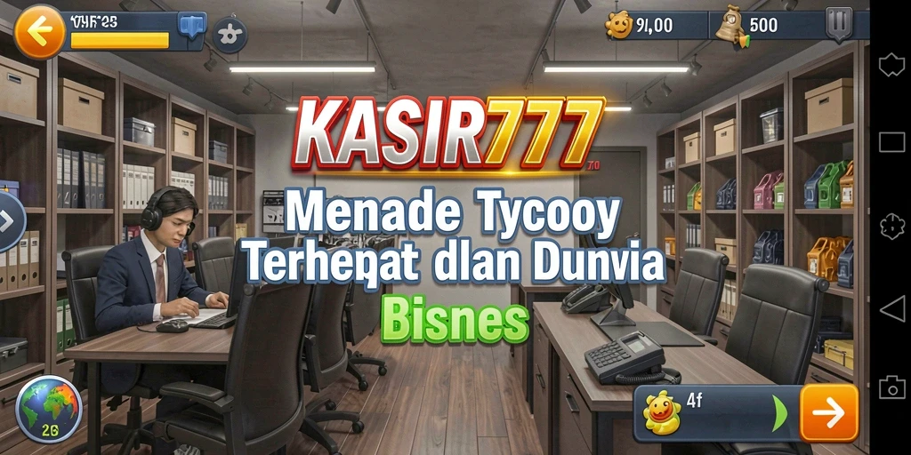 Tangkapan layar gameplay KASIR777 yang menunjukkan aksi pengelolaan bisnis yang seru.