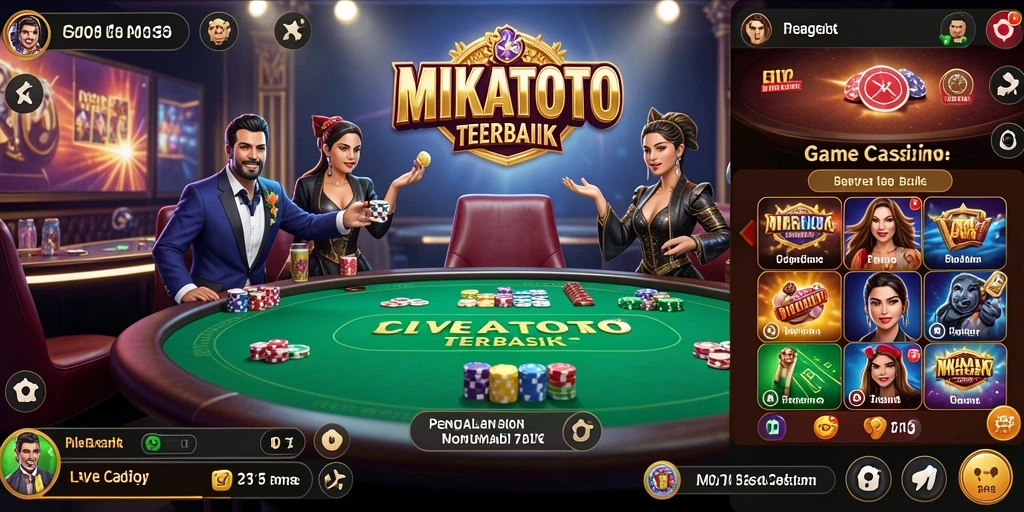Tampilan gameplay MIKATOTO yang menegangkan dan interaktif di Live Casino.