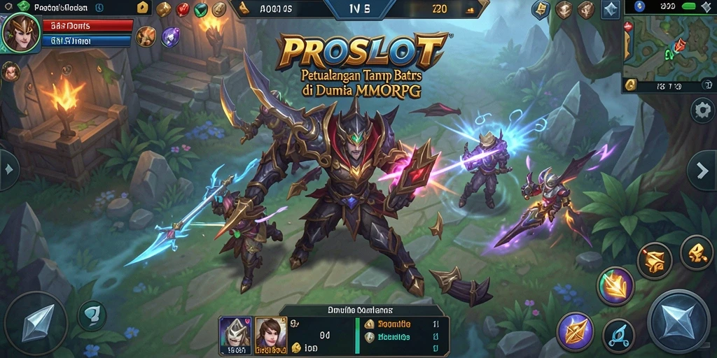 Screenshot gameplay PROSLOT yang menunjukkan pertarungan seru antar pemain.