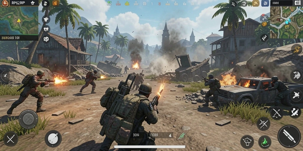 Screenshot dari gameplay RP62RP yang penuh aksi dan strategi.
