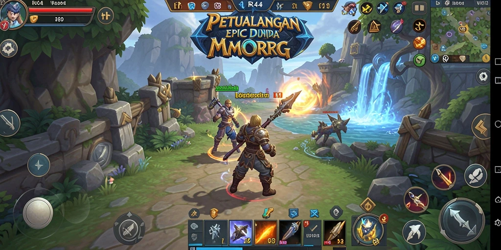 Gameplay menakjubkan RR44 dengan dunia MMORPG yang kaya.
