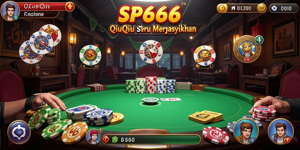 Screenshot SP666 menampilkan aksi seru permainan QiuQiu.