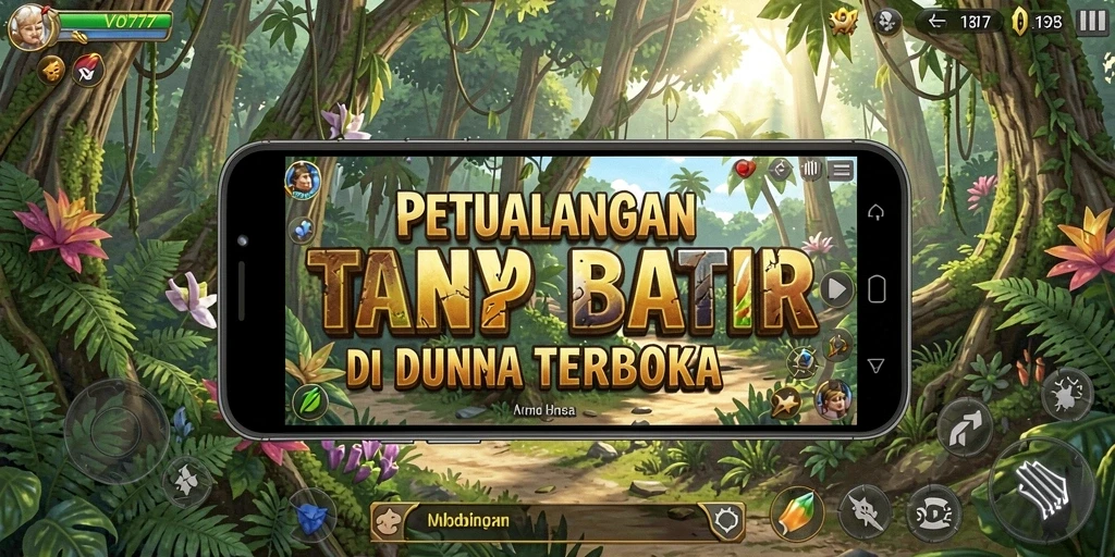 Screenshot gameplay VO777 menampilkan petualangan seru di dunia terbuka.
