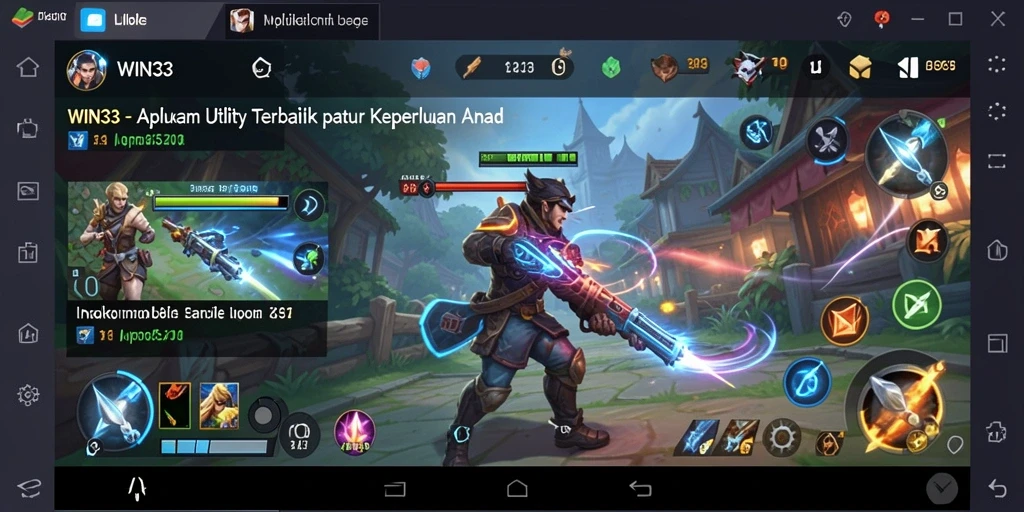 Screenshot utama WIN33 menunjukkan antarmuka aplikasi yang intuitif.